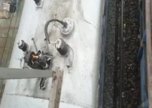 Fire broke local train